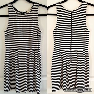 Black and White Striped Dress - Monteau Los Angeles